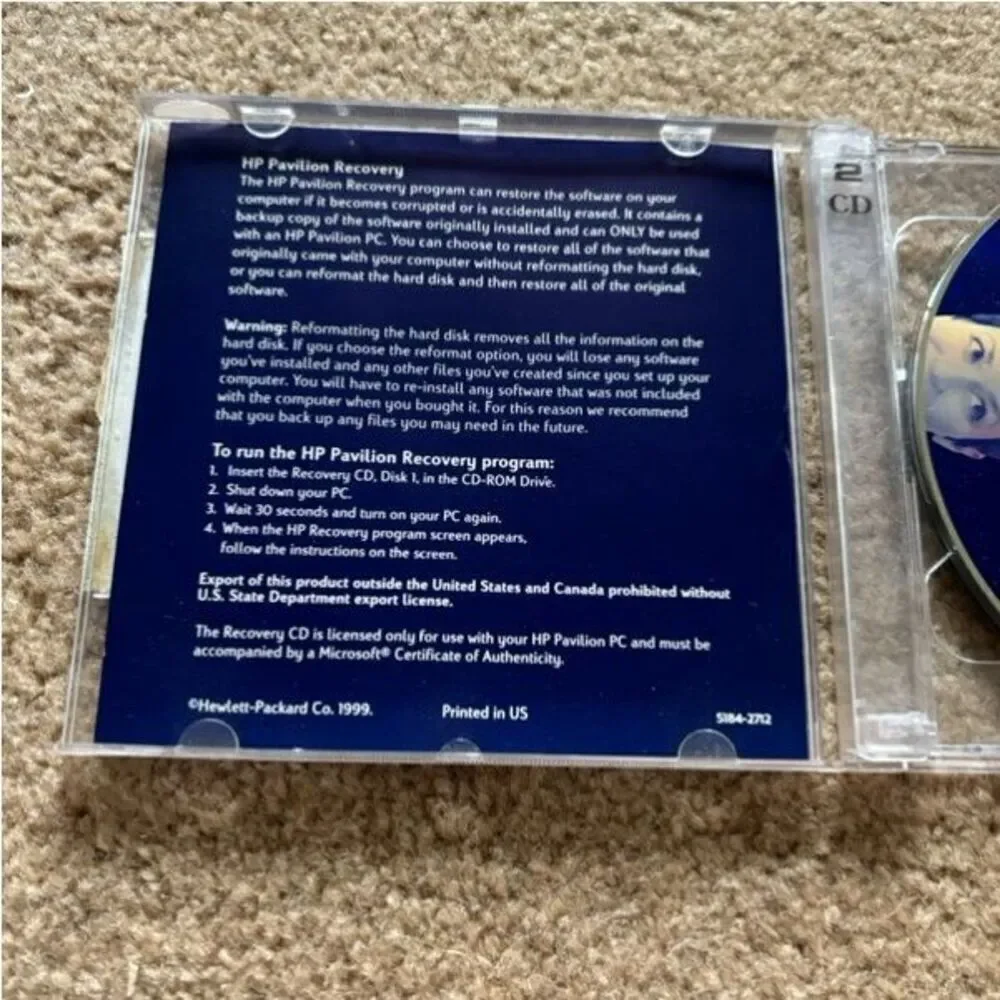 HP Pavilion User’s Guide & Recovery Software 1999